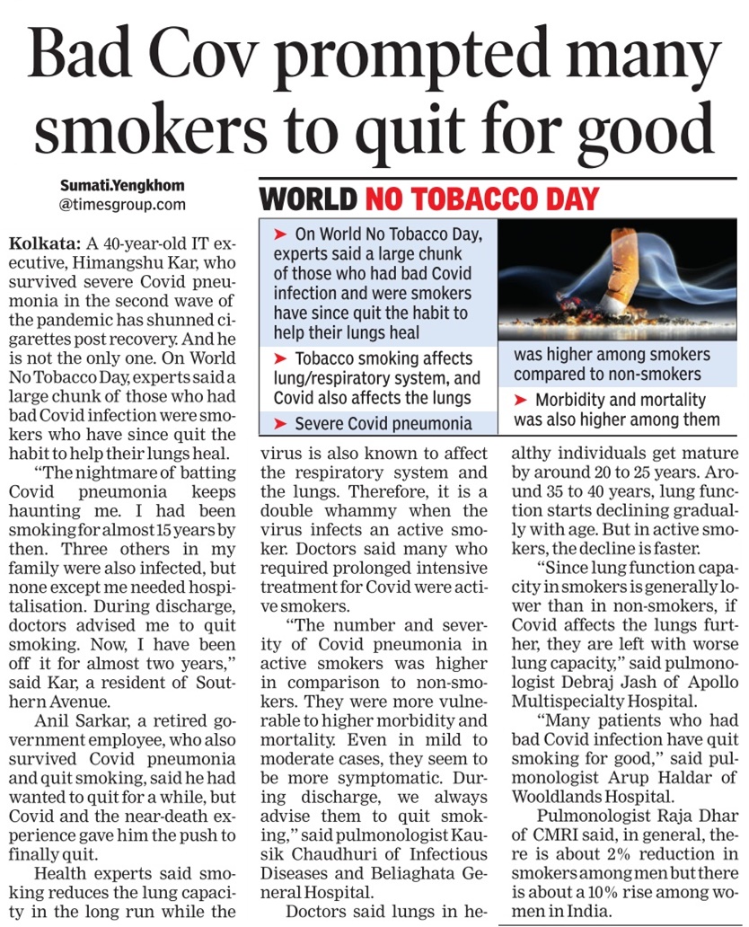 Bad Cov prompted many smokers to quit for good